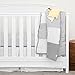 Burt's Bees Baby - Crib Skirt, 100% Organic Crib Skirt for Standard Crib and Toddler Mattresses (Cloud)