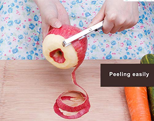 JPNK Stainless Steel Peeler, Swivel Vegetable Peeler Corer Fruit Peel Knife 4 Pieces Set