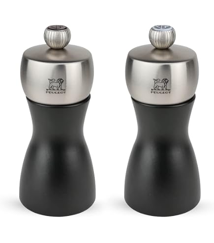 Amazon.com: Peugeot Fidji 6 inch Black Matte Salt/Pepper Mill Set