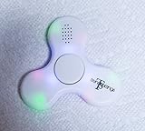 Trendsettings Multicolored LED Bluetooth Fidget Spinner | Unique Light Up Glow in the Dark Galaxy Rainbow Spinning Toy with Small Speaker Amplifier for Music (white)