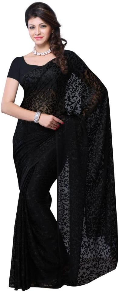 Diva Fashion Women's Brasso Saree With Blouse Piece