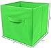Greenco Foldable Storage Cubes, 6 pcs (Green) | Closet Organizer Storage Basket/Box/Bin/Shelf | Cube Storage Organizer | Collapsible Storage Bins Boxes | Non-woven Cloth Fabric Bin Drawers/Baskets