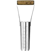 Haliaeetus Bulb Planter Tool, 6 inches Depth Mark Tulip Bulb Planter Tool | Non Bending Stainless Steel Hand Bulb Planter, Tulip Bulb Planter with Comfortable Wooden Handle for Planting Tulip, Daffodil