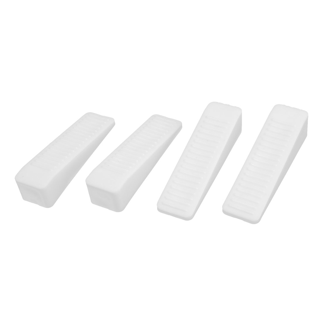 sourcing map Home Office Rubber Door Stop Jam Block Wedges White 4pcs