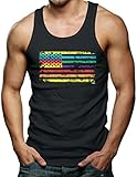 Rainbow American Flag - Gay Lesbian Men's Tank Top T-shirt