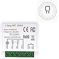 COLOROCK WiFi Light Switch, DIY Smart Relay Switch Module Smart Life/Tuya App, Compatible with Alexa and Google Home Smart Speakers,with Appointment Timing Function,16A (1MINI WiFi Switch)