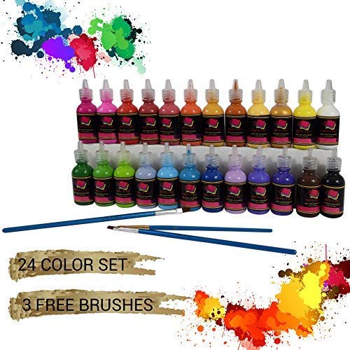 Fabric Paint 3D Permanent 24 Colors Set Premium Quality vibrant color