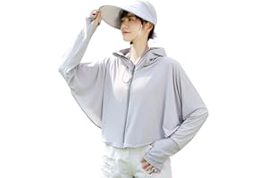 JOONOR Female Anti-UV Shirt Hooded Sun Protection Shawl with Mask,outdoor Cycling driving Ice Silk Sunscern Clothing