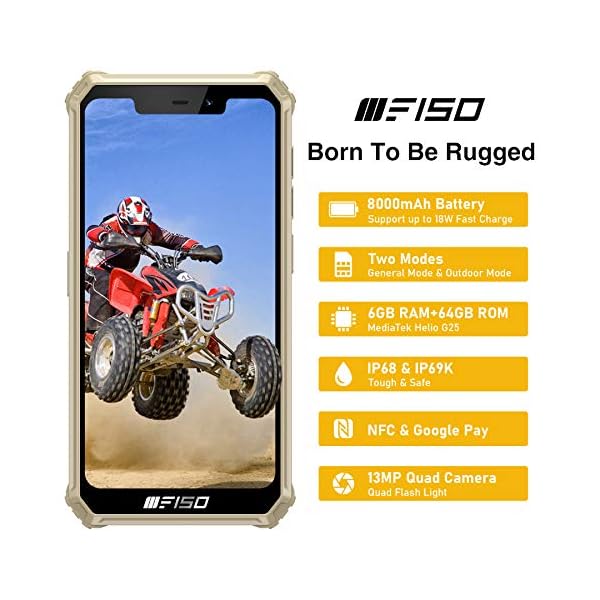 Rugged-Smartphone-IIIF150-Unlocked-Mobile-Phones-8000mAh-Battery-Android-10-4G-Global-Dual-SIM-IP6869K-Waterproof-Rugged-phone-586-6GB-64GB-Quad-Camera-FaceFingerprint-ID-NFC-GPSBlack IIIF150 Rugged Smartphone, Sim Free Mobile Phone, 5.86" Rugged Phone, 8000mAh Battery, 6GB 64GB Smartphones, 13MP Quad Camera, 4G Dual Sim IP68 Waterproof Phone Android 10, Face ID/Fingerprint, NFC