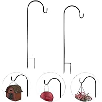 Lot De 2 Crochets De Berger Extérieur Réglables 160 Cm – Solides, Anti-Rouille, Pour Jardin, Mariage, Lampes Solaires