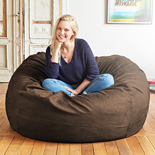 Lumaland Luxurious 4ft Bean Bag Chair with Microsuede Cover Ultra Soft, Foam Filling, Washable