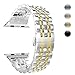 Aizilasa Apple Watch Band 42mm, Stainless Steel iWatch Replacement Band, Adjustable Metal Wristband Strap With Butterfly Clasp for Apple Watch Series 2 Series 1 Sport and Edition (Gold)