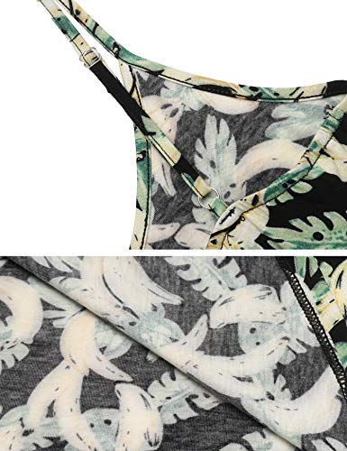 ACEVOG Women's Casual Dresses Spaghetti Strap Summer Dresses Floral Sundresses