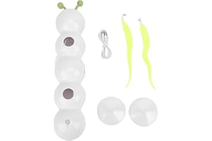 Haofy Caterpillar Cat Toy Self Play Automatic Interactive Kitten Toy with Smart Motion Sensor Suction Cup Base Built in Batte