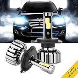H4(HB2/9003) LED Headlights Bulbs Conversion Kits, 8000LM 80W 6000K Super Bright Car Headlamps for Honda Toyota Hyundai Kia Chevrolet Ford Tacoma Tundra CR-V Ridgeline Tucson Yaris - 2 pcs