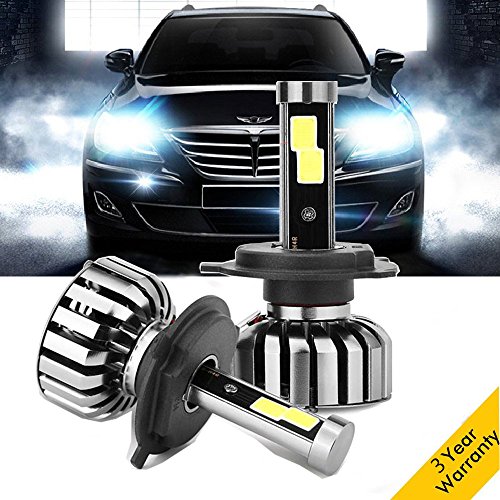 H4(HB2/9003) LED Headlights Bulbs Conversion Kits, 8000LM 80W 6000K Super Bright Car Headlamps for Honda Toyota Hyundai Kia Chevrolet Ford Tacoma Tundra CR-V Ridgeline Tucson Yaris - 2 pcs
