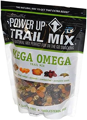 Gourmet Nut POWER UP 100% All Natural Health Mix Mega Omega Trail Mix 26 oz