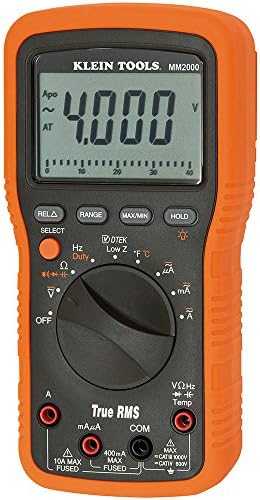 Klein Tools Mm2000 Hvac Trms Digital Multimeter / Tester With Backlit Display