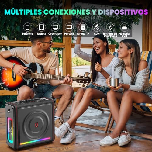 Karaoke Machine with Wireless Microphones HWWR Karaoke with 2 Microphones for Adults Children, Karaoke Systems Accessoires Utiles pour Micro (MS78-2Mics)
