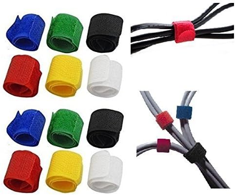 S4D Multipurpose Cable Wire Tie Curtain Marker Straps Belts Holders (Pack of 12, Multicolour)