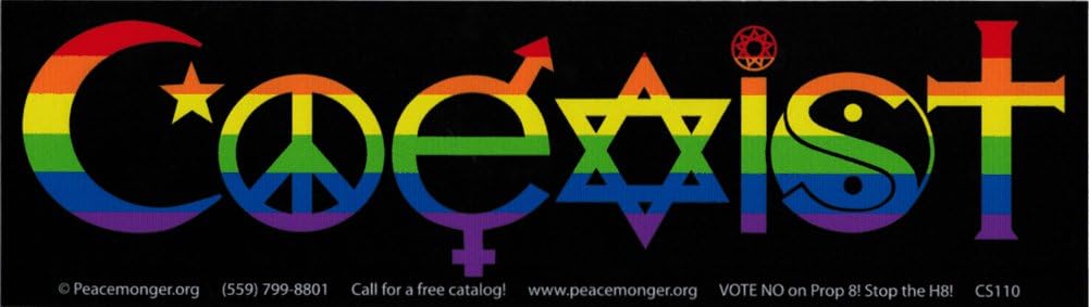 Amazon Com Gay Rainbow Sisters Gay Pride Bumper Sticker Coexist Automotive