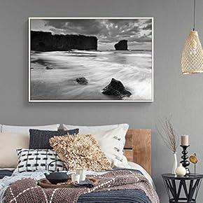 Floating Framed for Living Room Bedroom Black and...