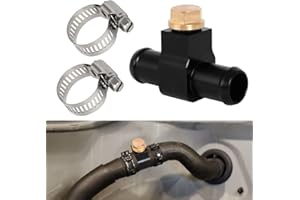MOTOQUEEN Replace for 92500-AR000 & 92500-JK20A Heather Hose Connector Fits for Nissan Z33 350z Z34 370z Infiniti G35 G37 Coolant Bleeder Port with 2PCS Clamps