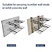 FLEXIMOUNTS 2 Pack 2x4ft Garage Shelving, Wall Shelf Garage Storage Rack, 24-inch-by-48-inch, Black