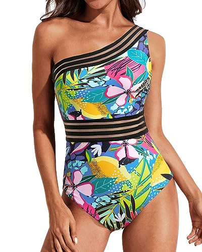 Tempt Me Women One Shoulder One Piece Swimsuits