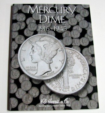 Mercury Dime 1916-1945 Cardboard Coin Folder