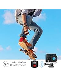 Cámara de acción WiFi 4K VanTop con tarjeta TF de 32 GB, sensor Sony de 16 MP, estuche compatible con GoPro, control remoto, ángulo de visión ultra amplio, 2 baterías y 21 kits de accesorios compatibles con GoPro