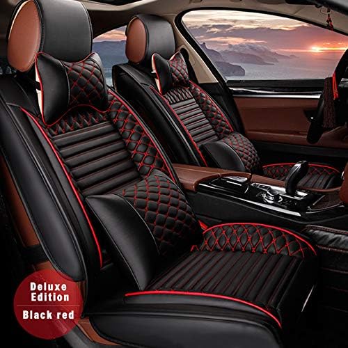9pcs Car Seat Covers For Rav4 2009-2014 2015 2016 2017 2018, Soft Waterproof Full Set PU Leather Car Front/Rear Seat Pads(Black)