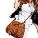 OVERMAL Women Leather Messenger Hobo Bags Handbag Shoulder Bag Tote Purse (Brown)