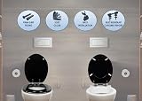 AQUALONA Premium Tongue and Groove Soft Close Toilet Seat Black view 5