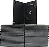Mediaxpo Brand 50 SLIM Black Single DVD Cases 7MM