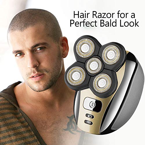 Electric Razor for Men Head Shaver for Bald Men Grooming Kit 5 in 1 Wet
