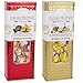 Fine Italian Truffles Milk Chocolate Candies Gift Set Tin 2 Pack | Dark Chocolate with Cocoa & Caramel Filling | Milk Hazelnut Crispy Cereals Filled | 15.87 Oz Each Signature Collection Tin (Holiday)