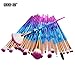 Goddessvan Makeup Brushes 20PCS Make up Foundation Eyebrow Eyeliner Blush Cosmetic Concealer Brushes (Blue)