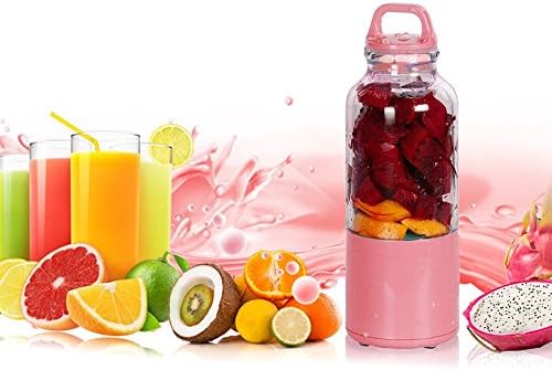 Portable Juicer Cup,Greatic BX-ZJ001 USB Rechargeable Electric Fruit Mixing Machine Personal Size Blender(pink)