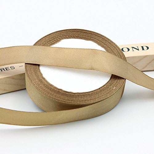 20 mm Multicolor optional 25 Yards a roll Silk Satin Ribbon Wedding decorative ribbons gift wrap DIY handmade materials (Old Gold)