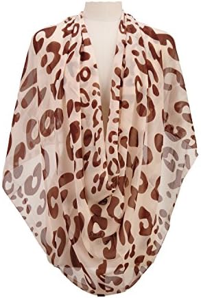 New Long Section Light Khaki Leopard Print Chiffon Shawl Fashion Wild Scarves Women