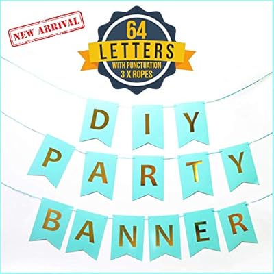 Diy Party Banner Letter Set W Punctuation 64 Piece Kit Reusable
