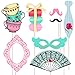 30 Pcs Tea Party Decorations for Adults Photo Booth with Stick Tea Party Photography Background Graduation Props Garden Party Decorations Wedding Props Wooden Sunglasses Handheld