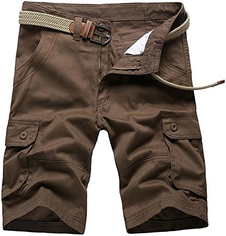 AKARMY Men's Lightweight Cargo Shorts,Relaxed Fit Casual Multi-Pocket Outdoor Cotton Shorts