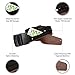 Zero Grid Travel Security Belt - Hidden Money Pouch - Non-Metal Buckle (Brown)