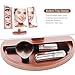 Milzie Makeup Vanity Mirror with 44 Natural White LED Lights, 3x 5x 10x Magnification Lighted Makeup Mirror, Extra Large Unique Tri-Fold Design, Countertop Cosmetic Mirror Rose Gold, X-Large Model