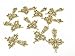 YYaaloa 10pcs 42mmx63mm Slim Sideways Cross Antique Silver Plated Crosses Charms Pendant for Crafting Bracelet Necklace Jewelry Findings Jewelry Making Accessory (42x63mm 10pcs Gold)