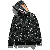 RICK TOP ONE Camouflage shark jacket men's fall and winter cardigan zipper embroidery hooded sweater large size couple models