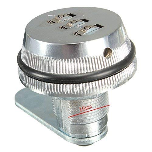 3-Digit Combination Mailbox Lock 7/8" Rotary Tongue Cam Lock for Cabinet Drawer Locker Door Furniture - Thumbnail 7