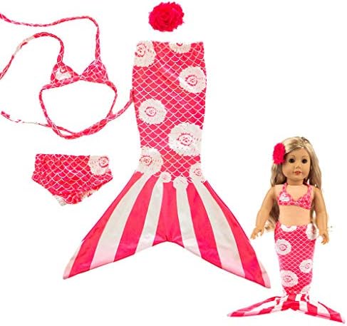 WERIAL Toys 🧡💚Cute Three-piece Swimsuit Clothes Girl Toy For 18 inch Doll Accessory Girl's Toy (B)
